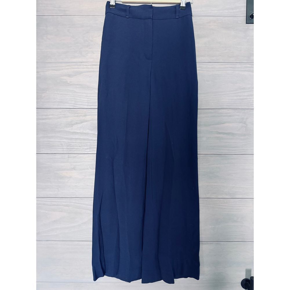 Babaton Navy Wide Leg Trousers